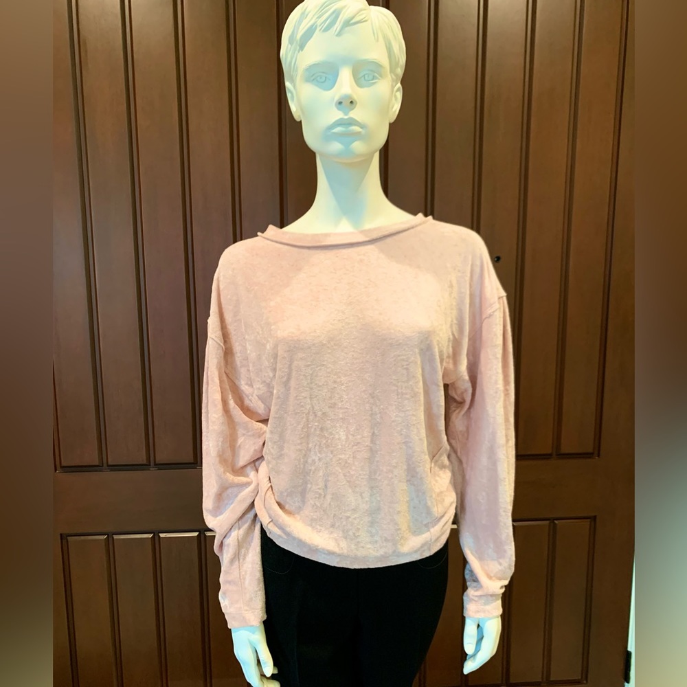 Free People velvet pink sweater